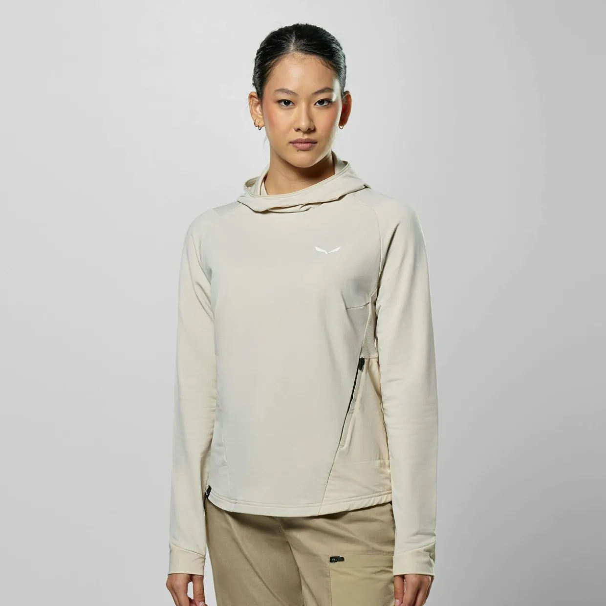 Puez Merino Durastretch Felpa con Cappuccio Donna