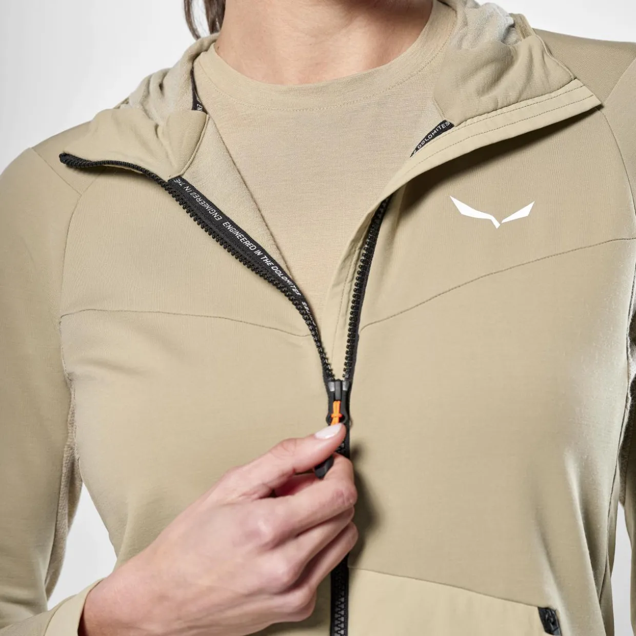 Puez Merino Durastretch Felpa con Cerniera Donna