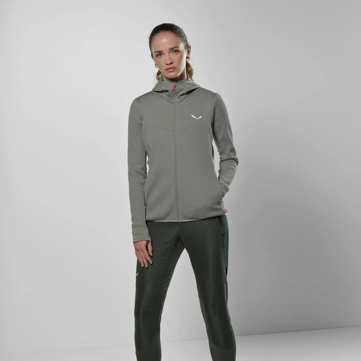 Puez Waffle Hybrid Polarlite Felpa con Cappuccio Donna