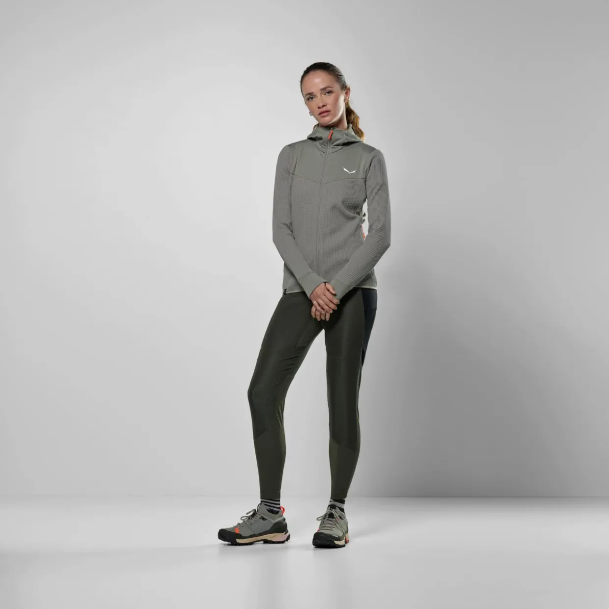 Puez Waffle Hybrid Polarlite Felpa con Cappuccio Donna