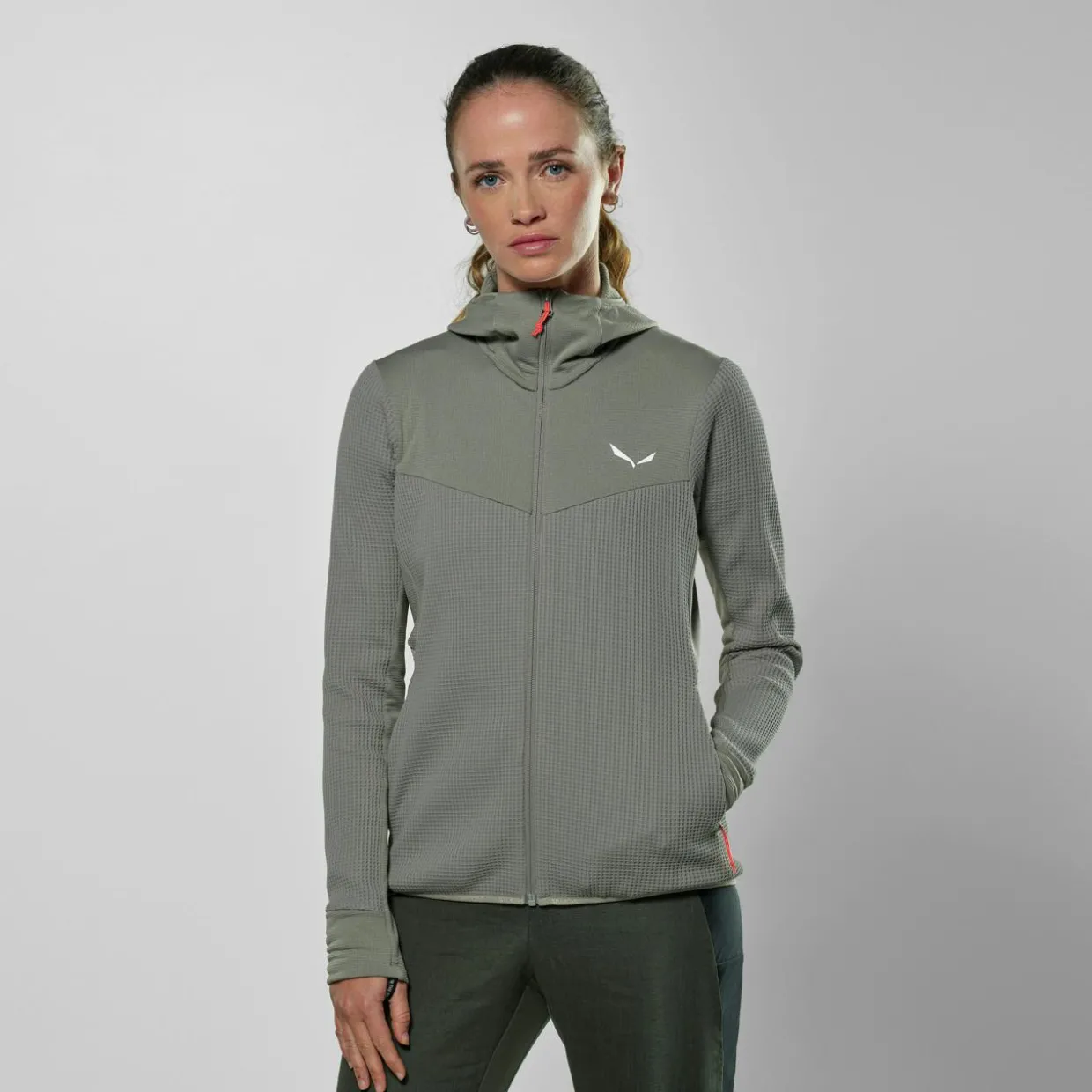 Puez Waffle Hybrid Polarlite Felpa con Cappuccio Donna
