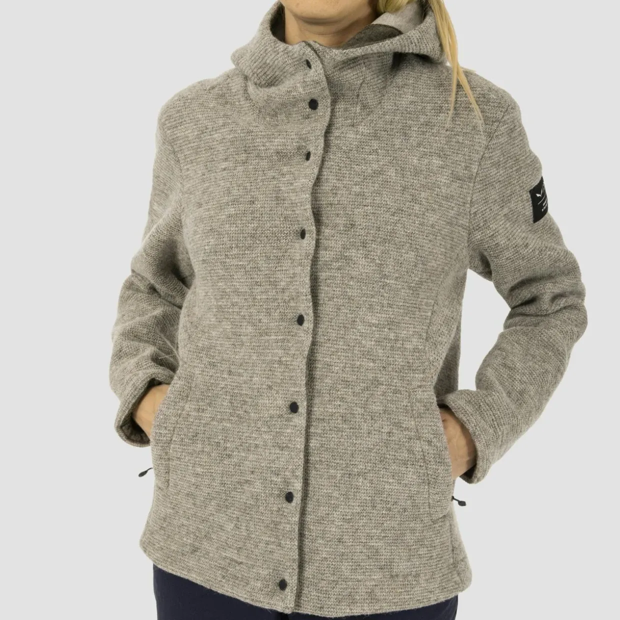 Sarner Undyed Wool Giacca Con Cappuccio Donna