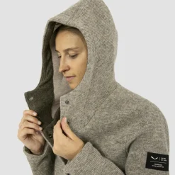 Sarner Undyed Wool Giacca Con Cappuccio Donna