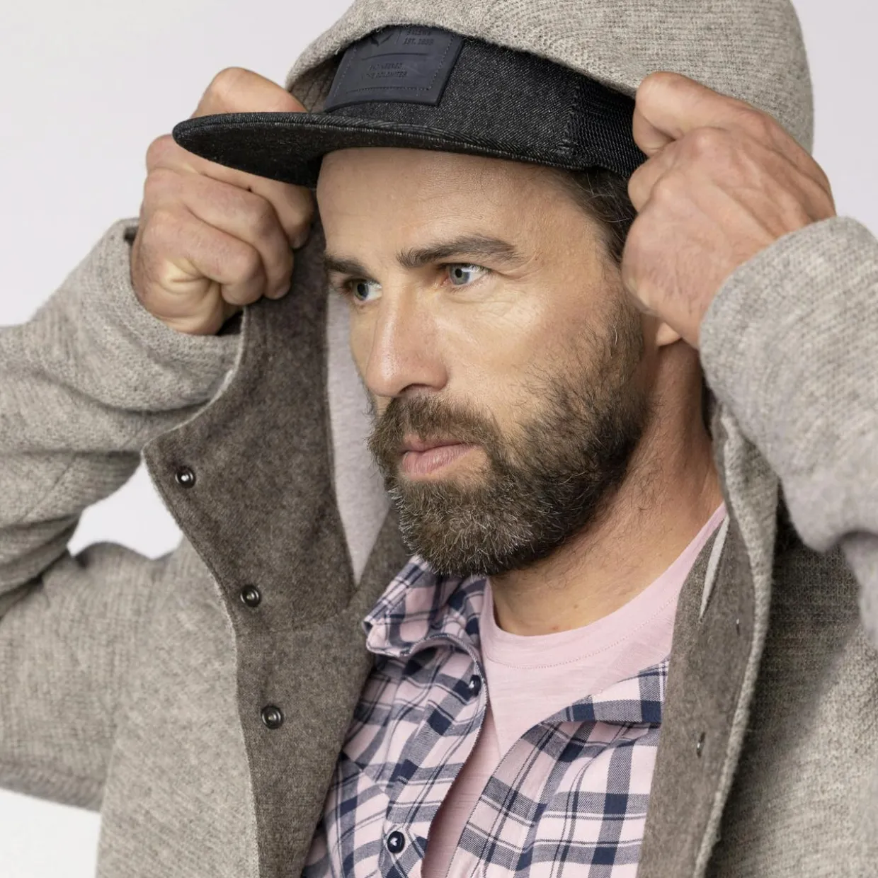 Sarner Undyed Wool Giacca Con Cappuccio Uomo