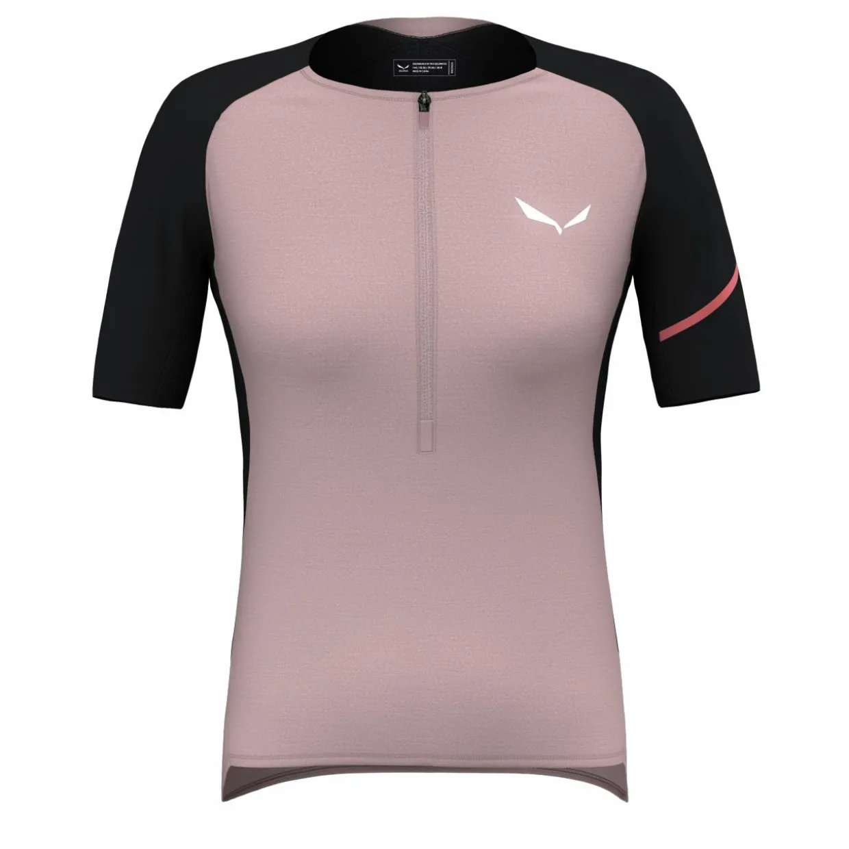 Vento Merino Mezza Zip Maglietta Donna