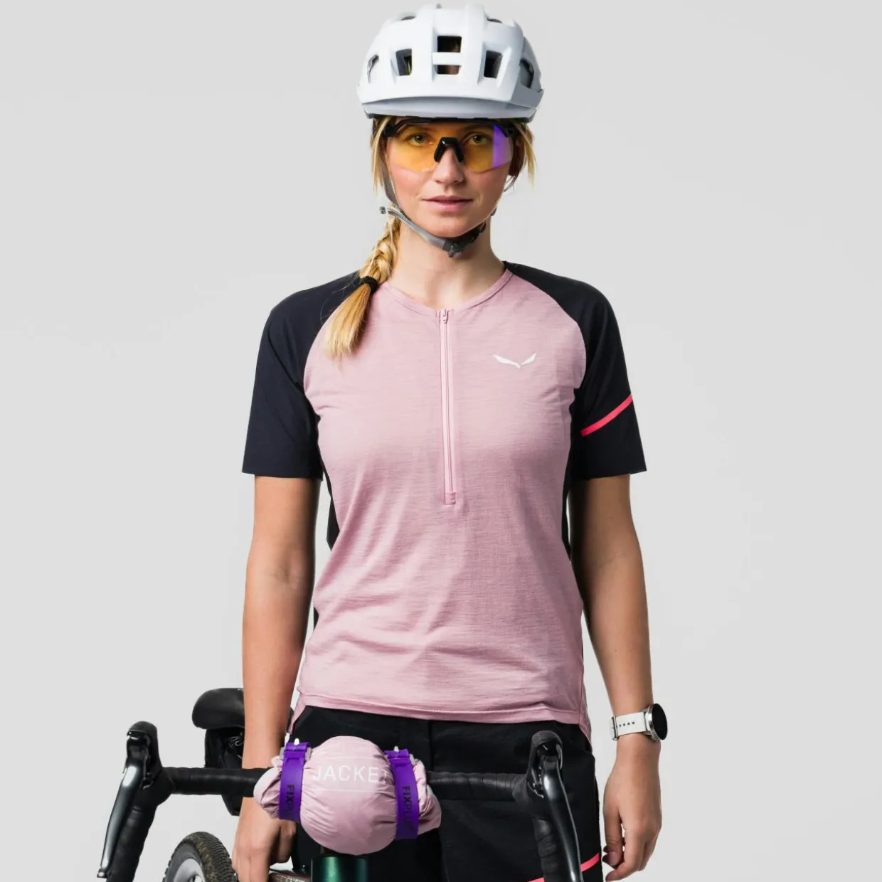 Vento Merino Mezza Zip Maglietta Donna