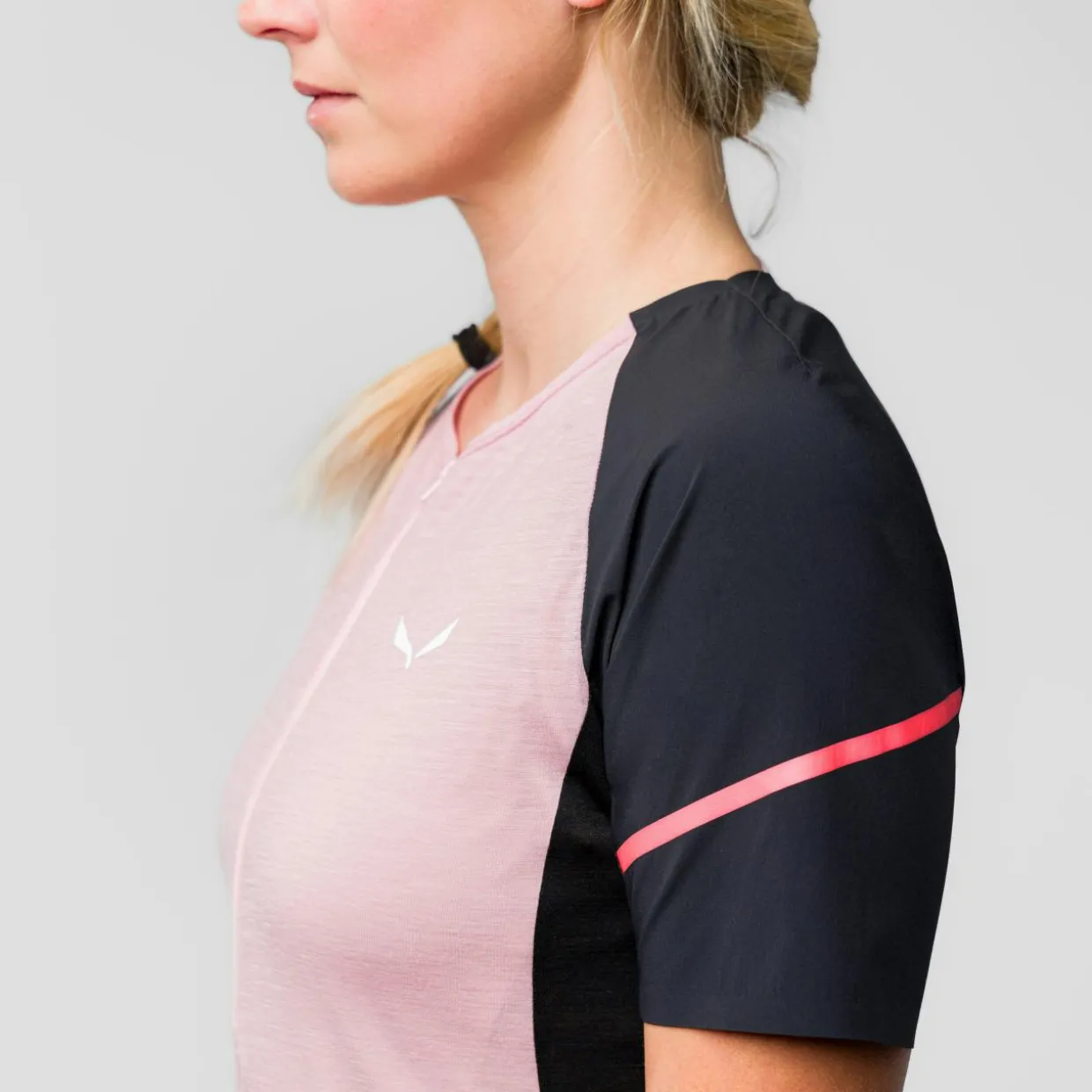 Vento Merino Mezza Zip Maglietta Donna