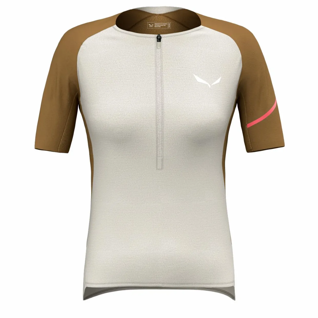 Vento Merino Mezza Zip Maglietta Donna